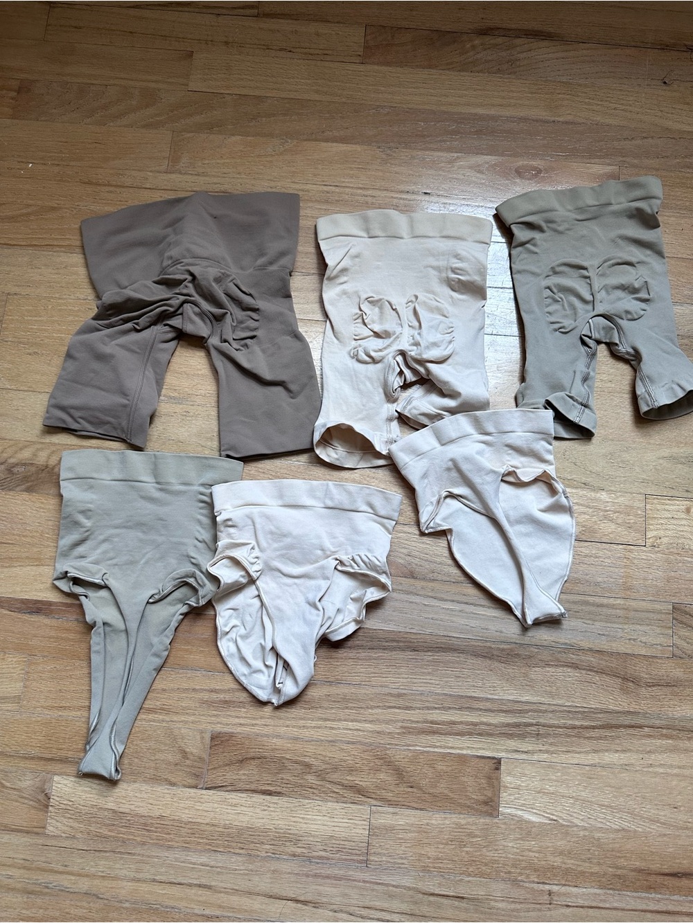 SKIMS Neutral Tone High-Waist Shaper Shorts Set - Beige, Taupe & Sand bundle